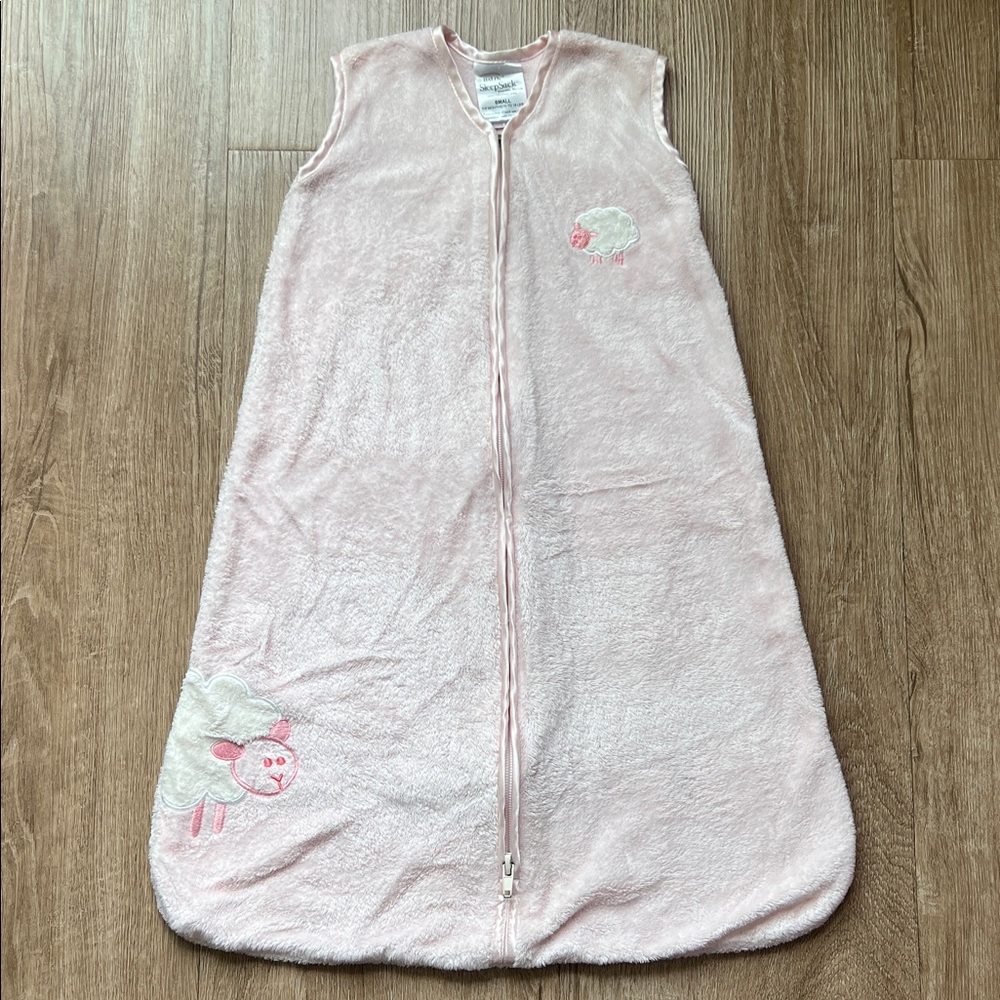 Halo Blush Pink Sleep Sack with Sheep Design Size Small 0-6 Months (10-18lbs)